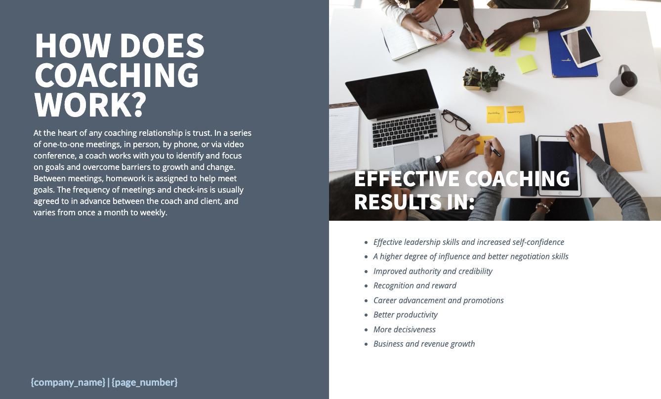 Executive Coaching Proposal Template